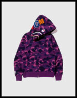 bape camo shark full zip hoodie