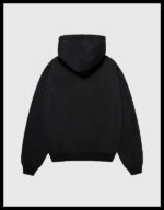 broken planet puff print stargazing black hoodie