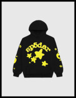 sp5der beluga pullover hoodie onyx yellow