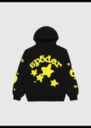 sp5der beluga pullover hoodie onyx yellow