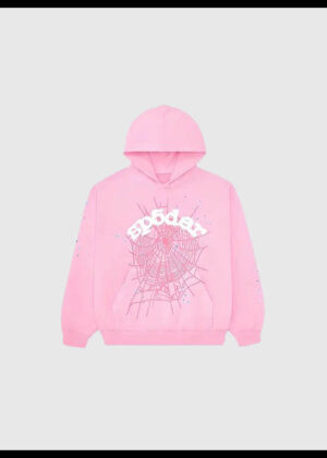 sp5der og web pullover pink hoodie
