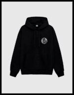 stussy dot stamp black hoodie