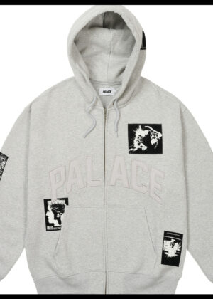palace patch zip up hoodie