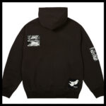 palace patch black zip up hoodie