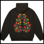 palace rose p3 black hoodie