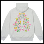 palace rose p3 grey hoodie